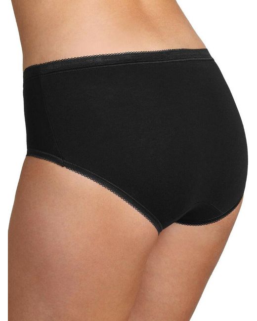 Sloggi Basic+ Midi 4-Pack in het Black