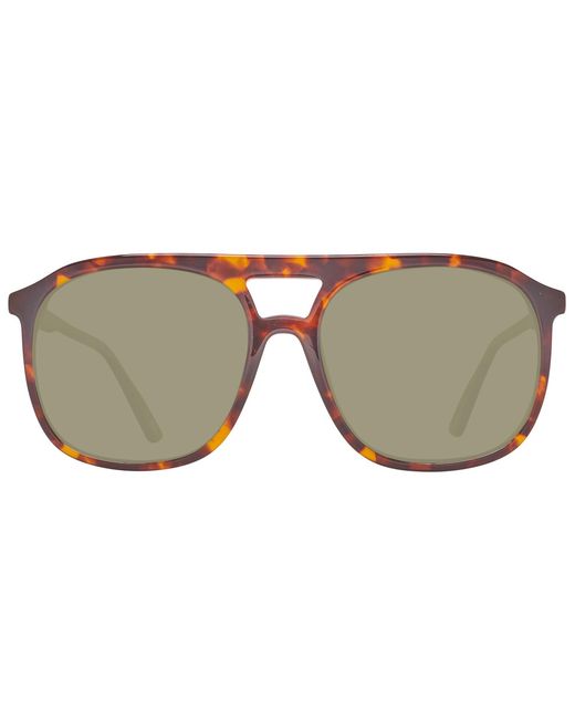 Helly Hansen Accessoires ,Bruin ,Bruine Plastic Zonnebril in het Multicolor voor heren