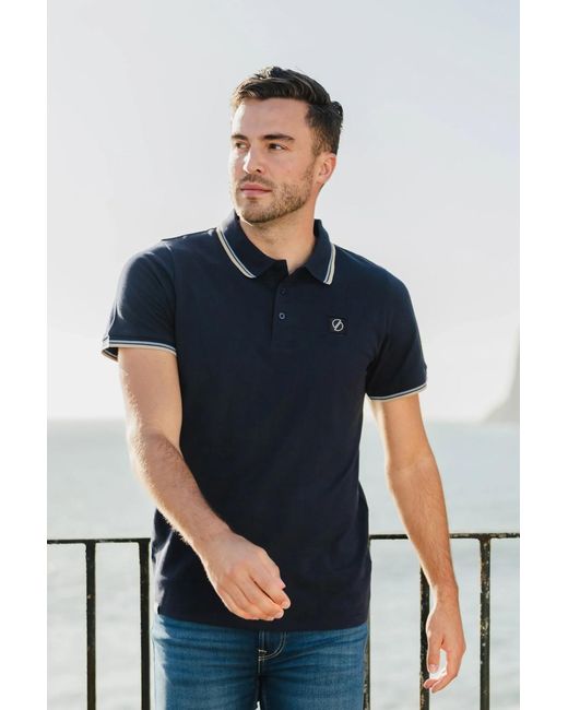 SOLUTION Polo Ss Flow Polo in het Blue voor heren