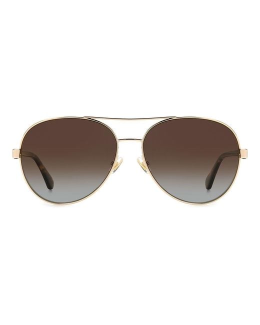 Kate Spade Aviator Zonnebril Met Verlooplenzen in het Brown