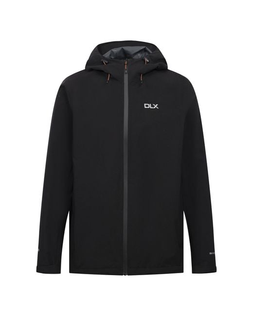 Trespass Black Strathbeg Dlx Waterproof Jacket for men