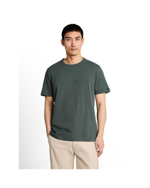 Tom Tailor Structured Cutline T-Shirt in het Green voor heren