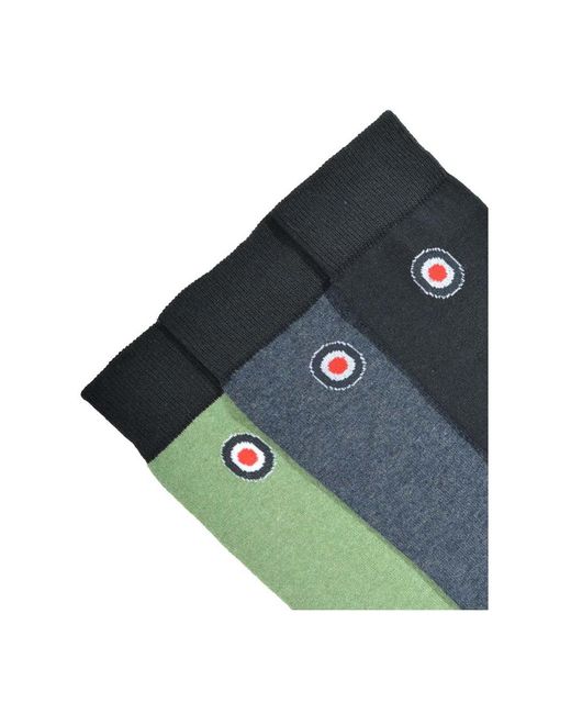 Lambretta Blue Classic Socks (Pack Of 3) for men
