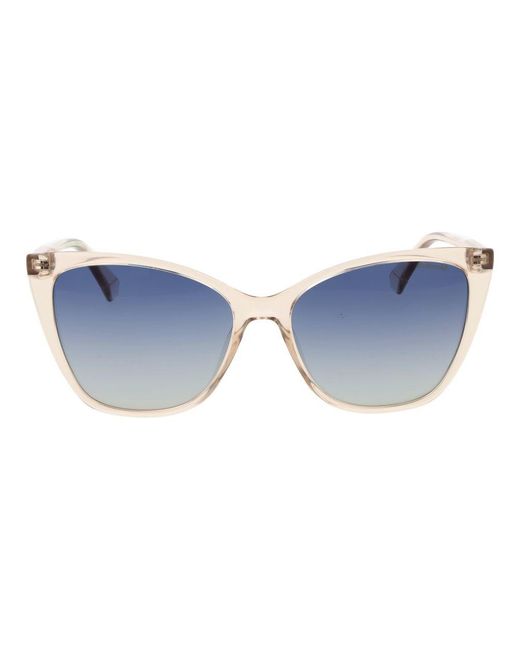 Polaroid Blue Bicolor Plastic Sunglasses