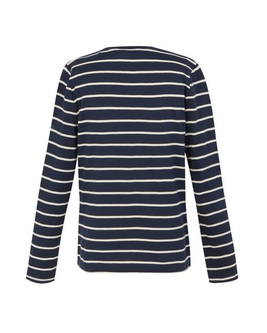 Regatta Federica Ii Stripe T-shirt Met Lange Mouwen (marine / Licht Vanille) in het Blue