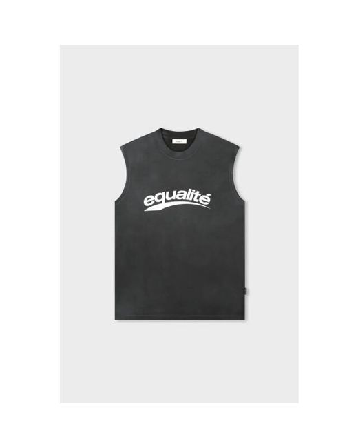 Equalite Astra Tanktop Washed in het Black voor heren