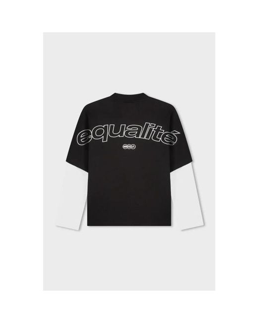Equalite Etienne Double Layer Longsleeve Tee in het Black voor heren