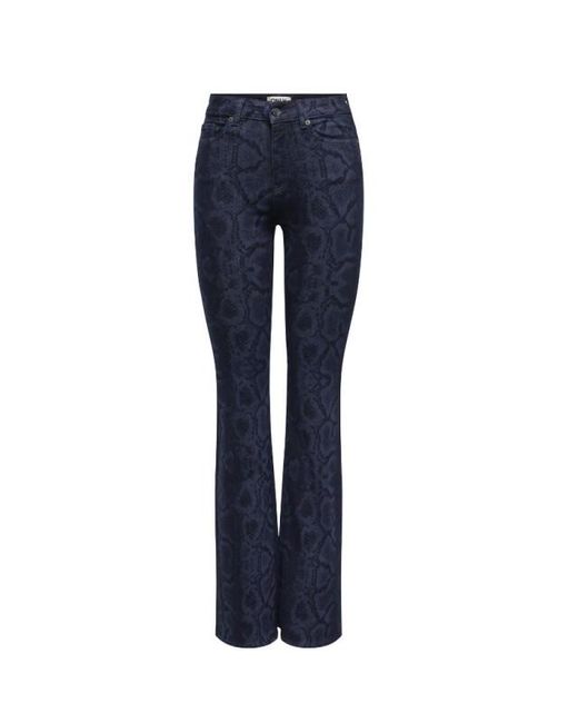 ONLY Onlpython Hw Flare Snake Aop Dnm Az in het Blue