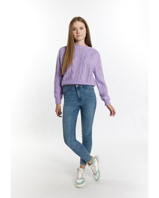myMo Purple Strickpullover Damen