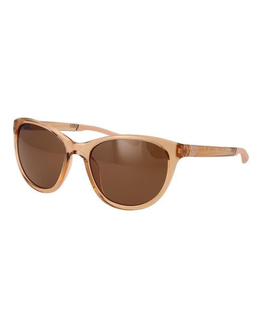 Nike Brown Beige Plastic Sunglasses