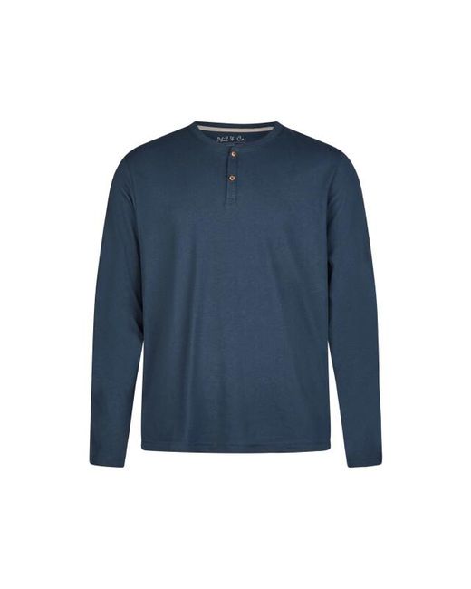 Phil & Co. Berlin Winter Pyjama Set Lang Donker Gestreept in het Blue voor heren