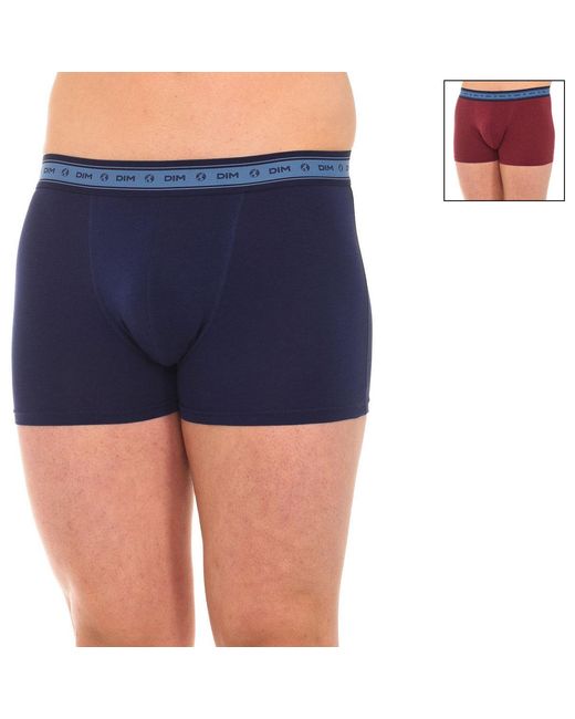 Dim Pack-2 Boxers Groen Bio Ademende Stof D0A6C in het Blue voor heren