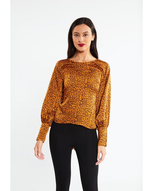 faina Blouse Dulcey in het Orange