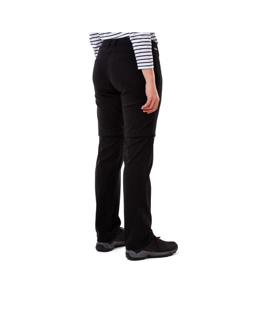Craghoppers Black Ladies Kiwi Pro Ii Convertible Trousers