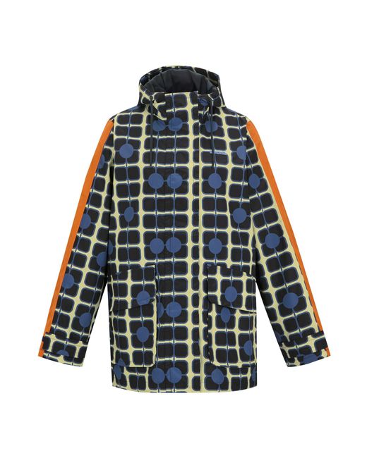 Regatta Blue Ladies Orla Kiely Mid Length Waterproof Jacket