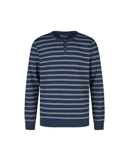 Phil & Co. Berlin Pyjama Set Interlock Donker Gestreept in het Blue voor heren