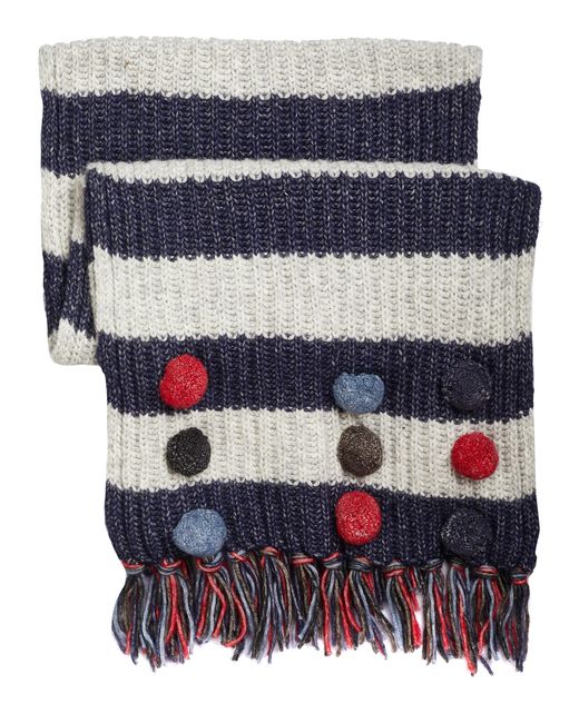 Peuterey Blue Blauer Strickschal Für Damen