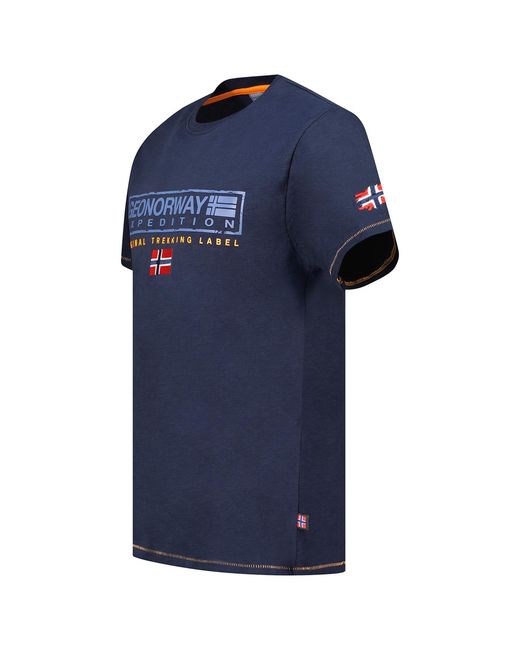 GEOGRAPHICAL NORWAY T-Shirt Korte Mouwen Sy1311Hgn in het Blue voor heren