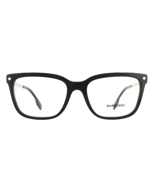 Burberry Square Op Vintage Cheque Glazen Frames in het Black