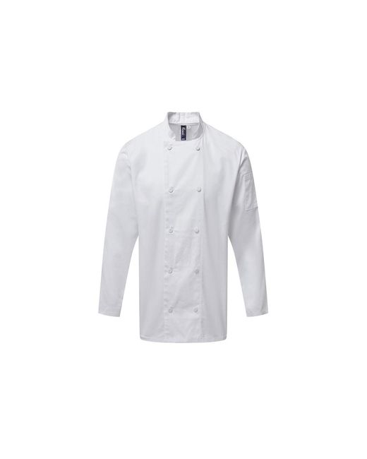 PREMIER White Coolchecker Long-Sleeved Chef Jacket for men