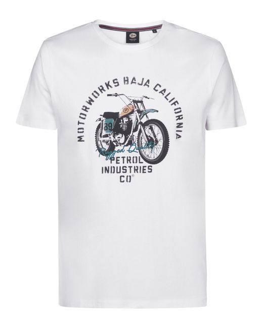 Petrol Industries T-Shirt Met Print Fumarola in het White voor heren