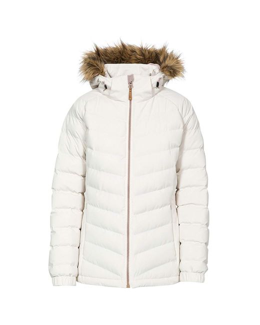 Trespass White Ladies Nadina Waterproof Padded Jacket