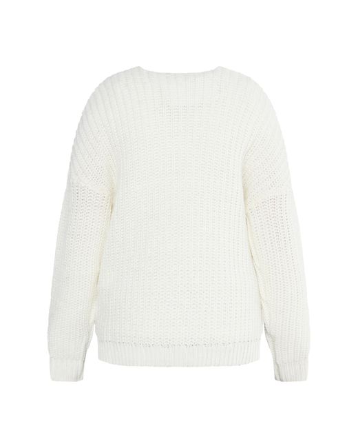 Usha White Strickpullover Damen Weiss