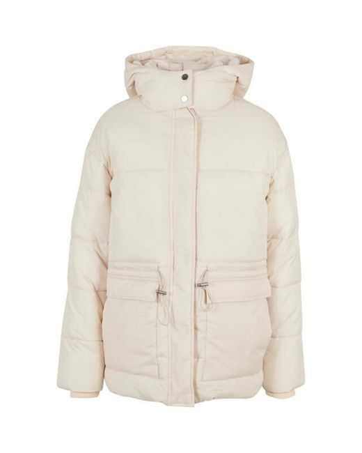 Urban Classics Puffer Jas in het Natural