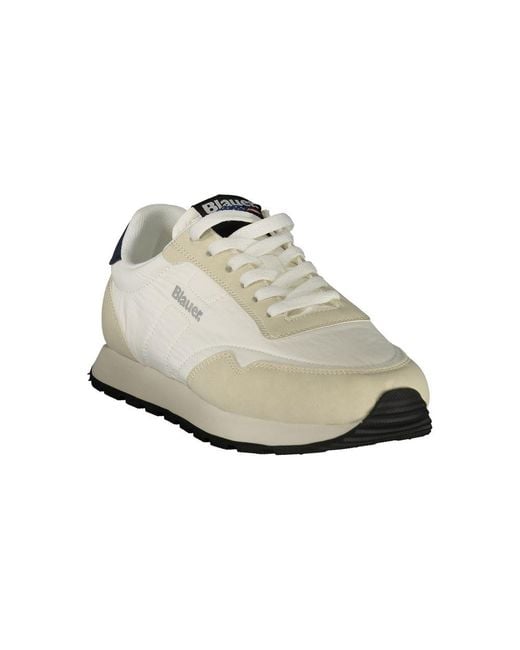 Blauer Bianco Polyester Herren Sneaker in White für Herren