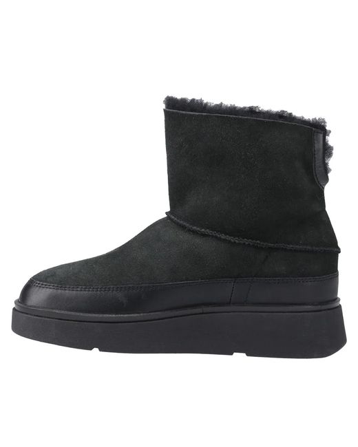 Fitflop Gen-Ff Mini Leren Enkellaarsjes (Allemaal) in het Black
