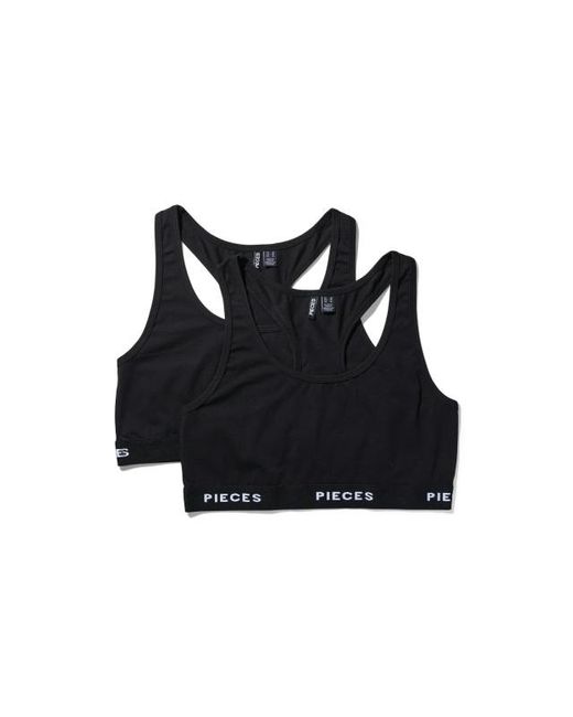 Pieces Bh Pclogo 2-Pack in het Black