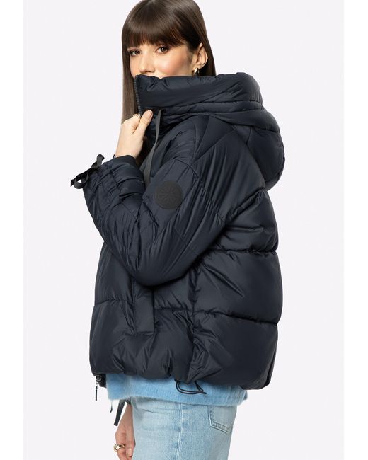 Wittchen Oversized Gewatteerde Jas Met Manchetten Aan De Mouwen in het Blue