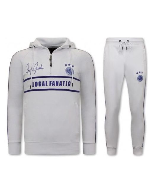 LEFF Amsterdam Trainingspak Double Line Signed in het White voor heren