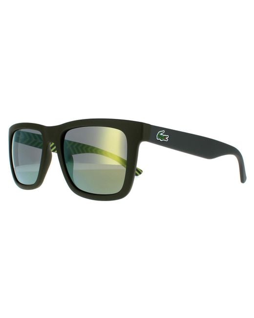 Lacoste Rectangle Matte Mirror Sonnenbrillen in Brown für Herren