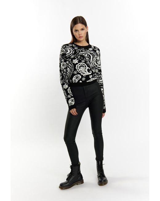 myMo Black Strickpullover Damen