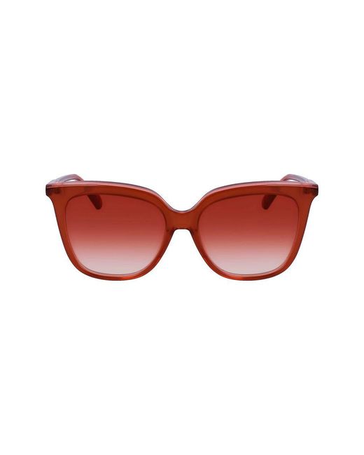 Longchamp Red Acetate Sunglasses
