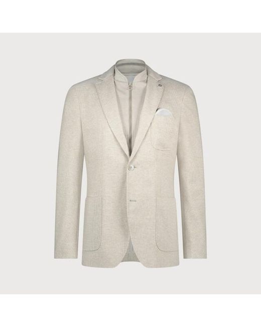 BLUE INDUSTRY Het Jersey Colbert in het Natural voor heren