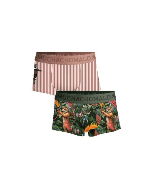MUCHACHOMALO 2-Pack Trunks Circus Animals in het Red voor heren