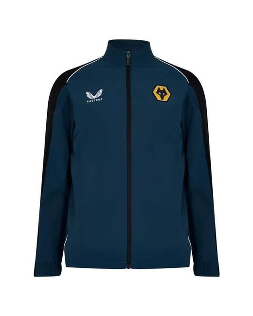 Castore Wolves Travel Jacket in het Blue voor heren