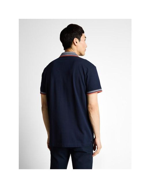 Tom Tailor Printed Polo in het Blue voor heren