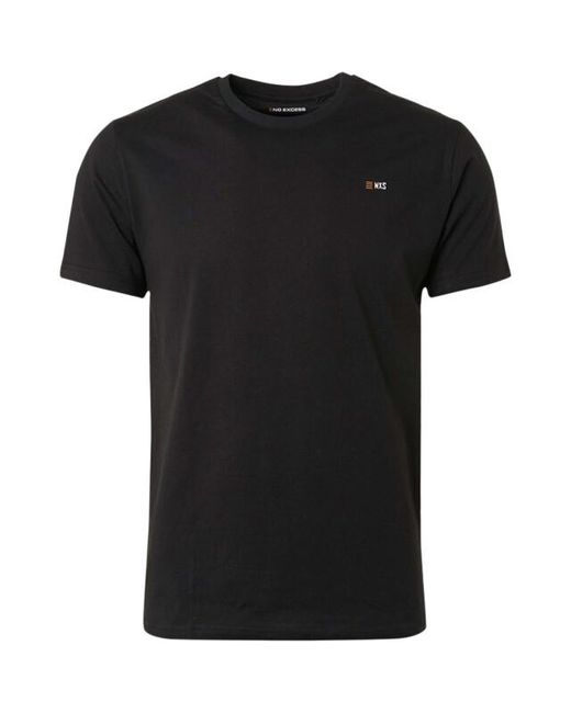 No Excess T-Shirt Crewneck Solid Basic in het Black voor heren