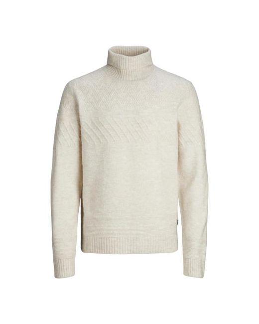 Jack & Jones Jprccmilo Knit Roll Neck Bf in het White voor heren