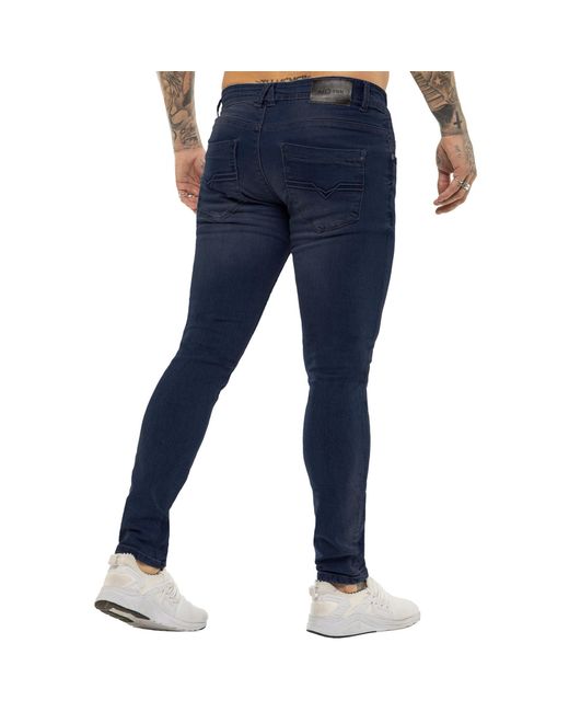Eto Designer Hyperstretch Jeans in het Blue voor heren