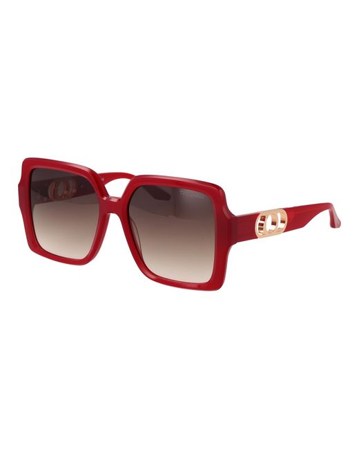 Trussardi Red Sunglasses Tsw9014 T01 56