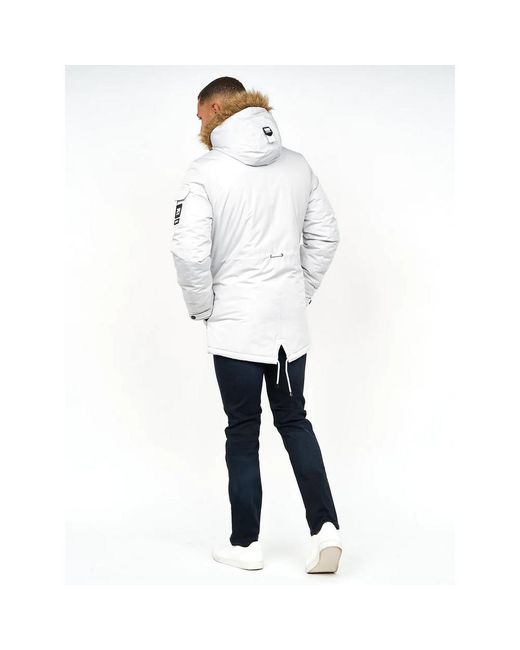 Crosshatch Parkmoore Parka (Stopverf) in het White voor heren
