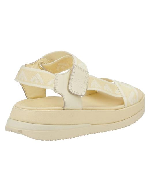 Fitflop Surff Leren Detailing Rugband Sandalen (Geel) in het Natural
