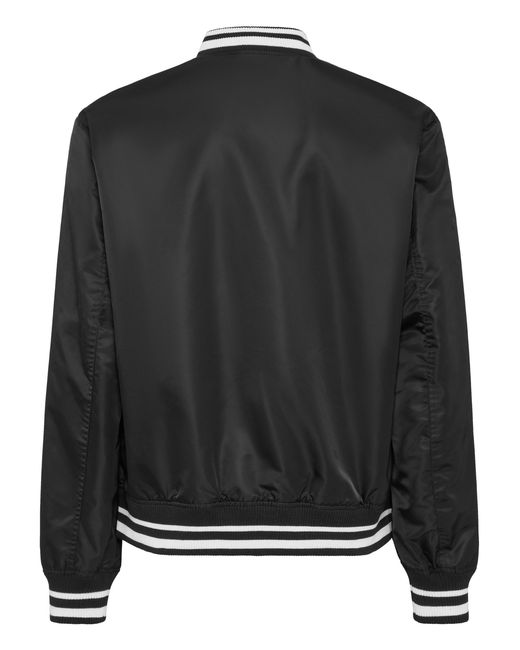 Philipp Plein Jassen ,Zwart ,Nylon Nylon Baseball Jacket in het Black voor heren
