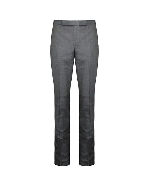 Hackett Gray Mayfair Pup Tooth Trousers Cotton for men
