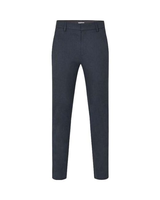 Plain Joshpl 056 Midnight Herringbone in het Blue voor heren