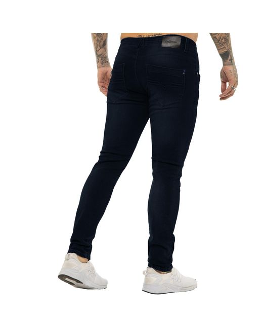 Eto Designer Hyperstretch Jeans in het Blue voor heren